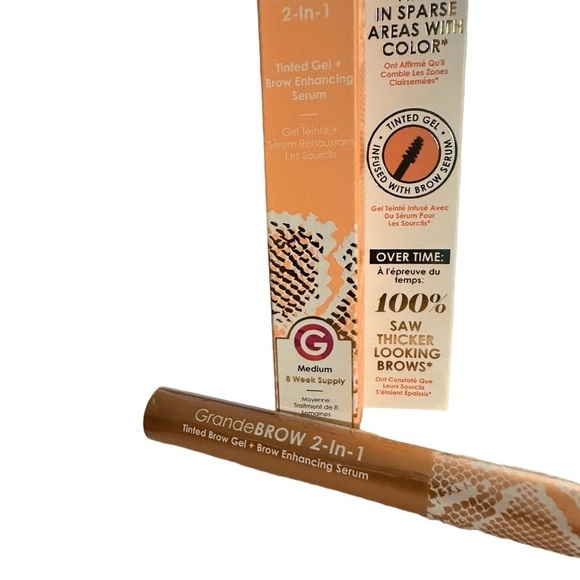 NWB Grande Cosmetics GrandeBROW 2-in-1 Tinted Brow Gel + Brow Enhancing Serum - Picture 2 of 6